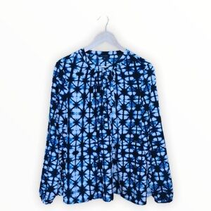 EUC Tommy Hilfiger Tie-Dyed Baby Doll Blouse